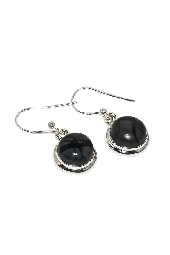 Picasso Jasper Shiny Solid 925 Sterling Silver Box Earring 0.99"S29023