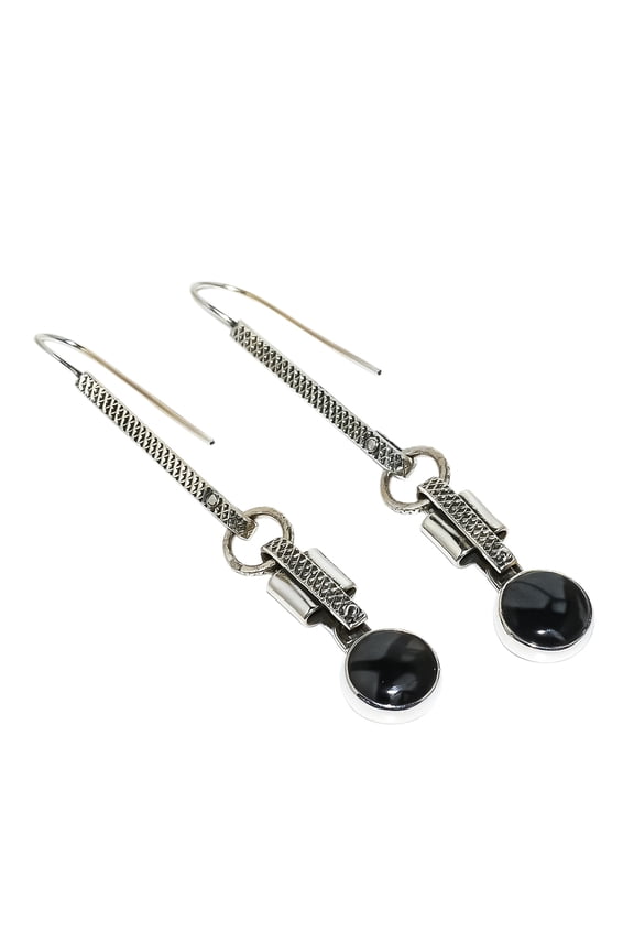 Picasso Jasper Solid 925 Sterling Silver Chandelier Earring 2.76"S29115