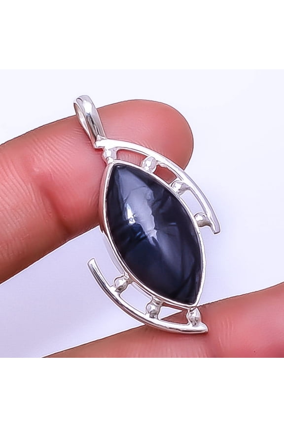 Picasso Jasper - Utah Gemstone 925 Sterling Silver Pendant 1.65" P_9240_78_31
