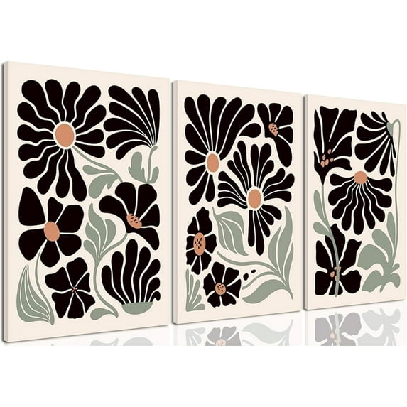 Picasso Matisse Canvas Wall Art – Blue Abstract Line Poster Wall Decor Paintings Prints, Modern Minimalist Pictures Aesthetic Home Decor for Living Room Bedroom Office（Only canvas）