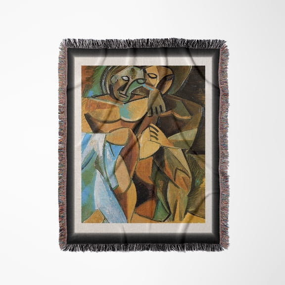 Picasso Painting Friends, Woven Blanket