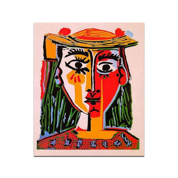 Picasso Paintings"Woman with hat 2". picasso canvas wall art. abstract pablo picasso famous painting. picasso painting the blue period