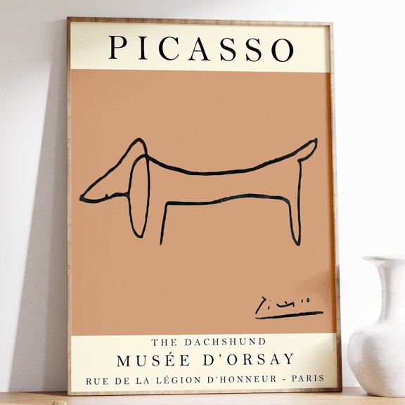 Picasso Poster, The Dog, Vintage Art, Minimalist Poster, Line Drawing, Art Print, Bedroom Art, Ideal Gift, Various Sizes UNFRAMED PAPER POSTER, Home Decor, Vintage Gift, Living Room Dercor