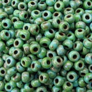 Picasso Seafoam Green Matte Miyuki Seed Beads 8/0 8-94514-TB