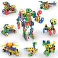 thumbnail image 1 of PICASSO-TILES 152-Piece Construction Building Engineering Set, STEM Toy for Kids 3+, 1 of 9