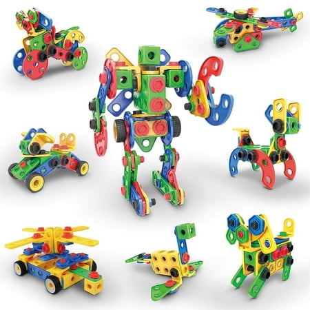 PICASSO-TILES 152-Piece Construction Building Engineering Set, STEM Toy for Kids 3+