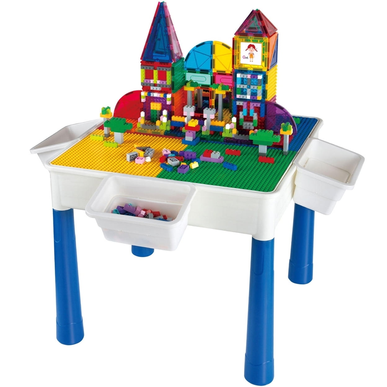 Free Shipping! Picasso Tiles 585 Piece Activity Table Set
