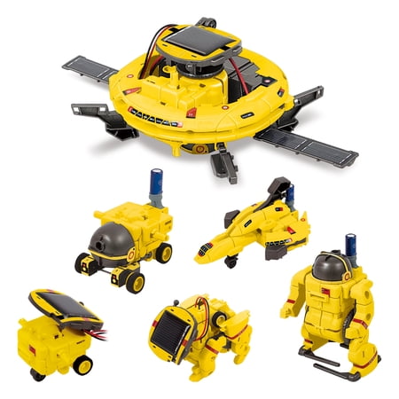 PicassoTiles STEM Solar Powered Space Robot 6-in-1 Educational Engineering Building Toy Creative Renewable Energy DIY Science Kit