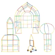 PicassoTiles 600PCS Construction Toy Straw Building Set, STEM Learning Interlocking Builder Kit, Creative Early Education Toy for Kids 3+ Boys & Girls