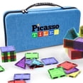 thumbnail image 1 of PicassoTiles Carrying Case for Magnetic Tiles – Travel Storage Bag Organizer for Kids, Portable Toy Storage, STEM Building Block Holder, 1 of 8