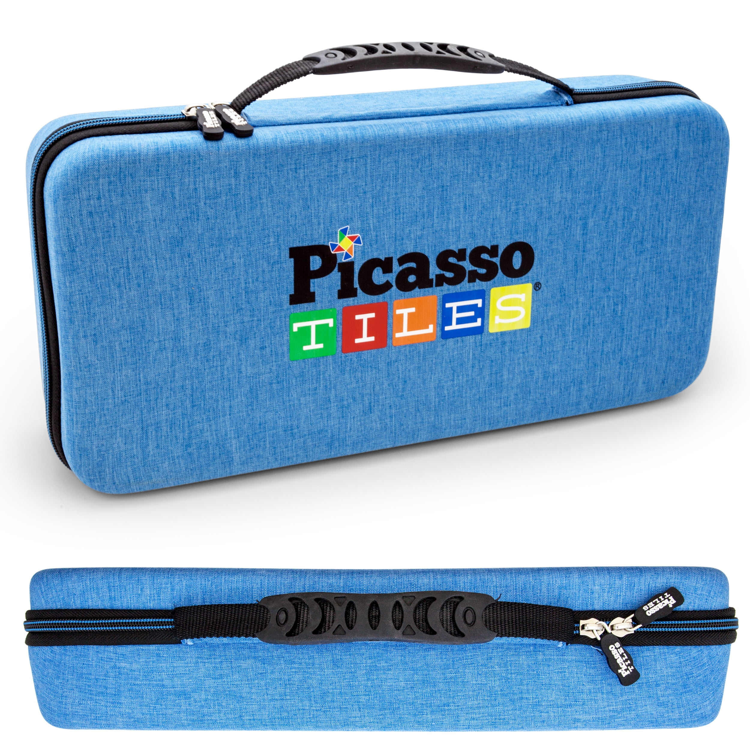 PICASSO-TILES Magnetic Tiles Carrying Case for Kids, Construction STEM Building Blocks Educational Toy