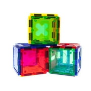 PicassoTiles Magnetic Building Blocks Numerical Magnet Tiles Educational Kit, 3D Clear Color Stacking Blocks with Numbers, Roman Numerals & Math Symbols, STEM Toy