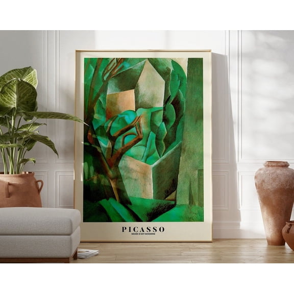 Picasso Wall Art Print Neutral Beige Abstract Vintage Minimalist Gift Idea Famous Artist Print Green Gallery Wall Home Decor Wall Art Modern Wall Decor