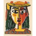 thumbnail image 1 of Picasso Woman In Hat With Pom Poms - CANVAS OR PRINT WALL ART, 1 of 1