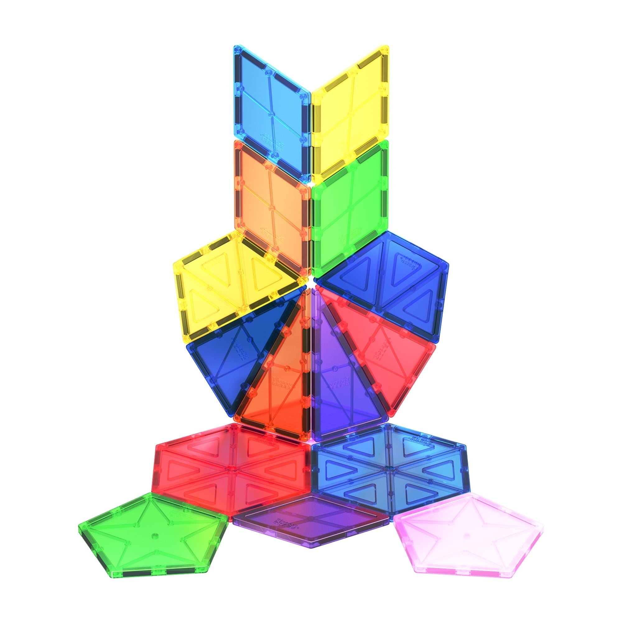 PicassoTiles 16-Piece Multicolor Magnetic Building Block Set