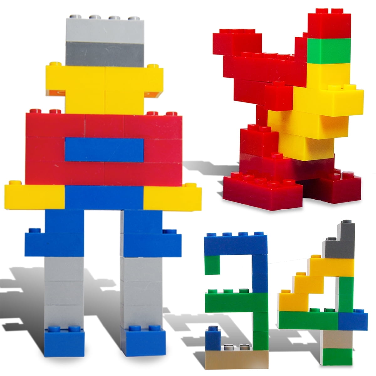 PicassoTiles 1750PCS Building Block Tiles, Creative Shapes to Build Houses, Numbers, Animals & More, STEM Educational Toy for Kids Boys & Girls 3+