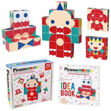 PICASSO-TILES 25 PC Magnetic Building Blocks for Kids