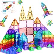 PicassoTiles 30PC Mini Magnetic Tiles – STEM Building Blocks Travel Set for Kids, Educational Construction Toy 3yrs +
