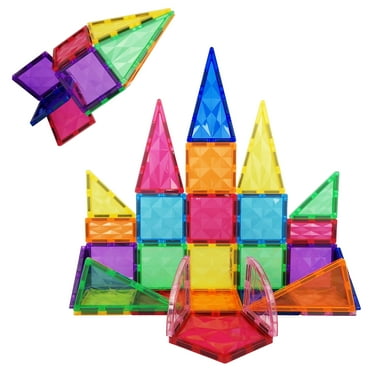 PICASSO-TILES Magnetic Tiles for Kids, 41PCS Construction STEM Building Blocks Educational Toy