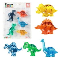 PicassoTiles 5 Pieces Magnet Tile Dinosaur Action Figure Playset Ages 3+ PTA28