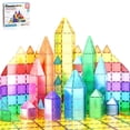 thumbnail image 1 of PICASSO-TILES Magnetic Tiles for Kids, 61PC STEM Construction Building Blocks Magnet Educational Toy, 1 of 12