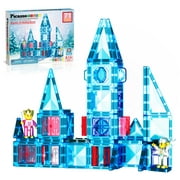 PicassoTiles 71pc Mini Diamond Series Magnetic Tile Building Blocks Kit for Kids Toys Ages 3+ PTM71