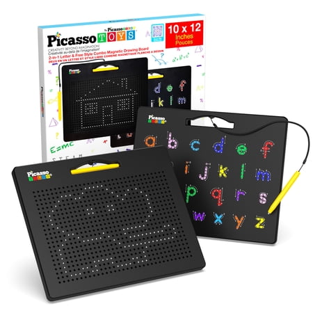 PicassoTiles Magnetic Drawing Board for Kids – Double-Sided Educational STEM Learning Playset