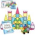 thumbnail image 1 of PicassoTiles Magnetic Tiles for Kids - 103PCS STEM Construction Building Blocks Set with Tote Bag & Booklet Guide, Educational Creative Learning Toy, 1 of 9