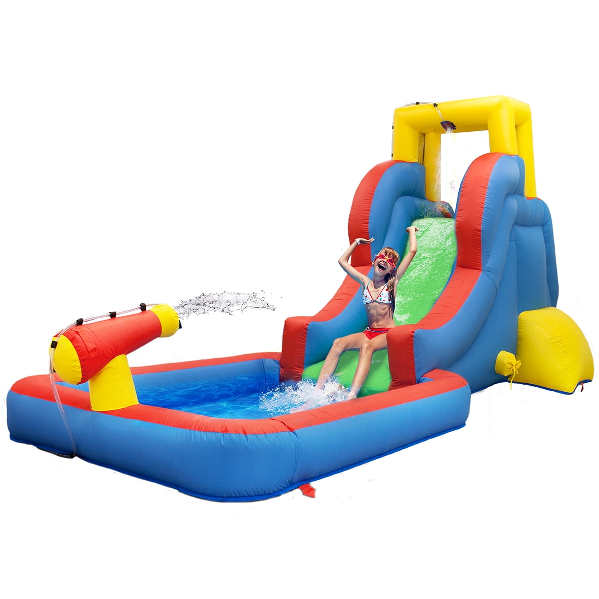 PicassoTiles KC108 Water Slide, Bouncer, Pool Splash Area, Outdoor ...