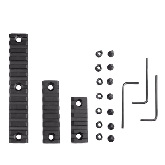 Picatinny Rail Bracket Set 5, 7, and 13 Slot Options, Includes Screws and Allen Wrenches for Easy Installation