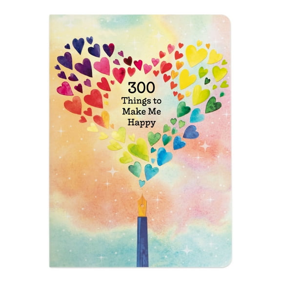 Piccadilly 300 Things to Make Me Happy Journal, 6 x 8.5", 204 Pages, Flexi Cardstock Material Cover