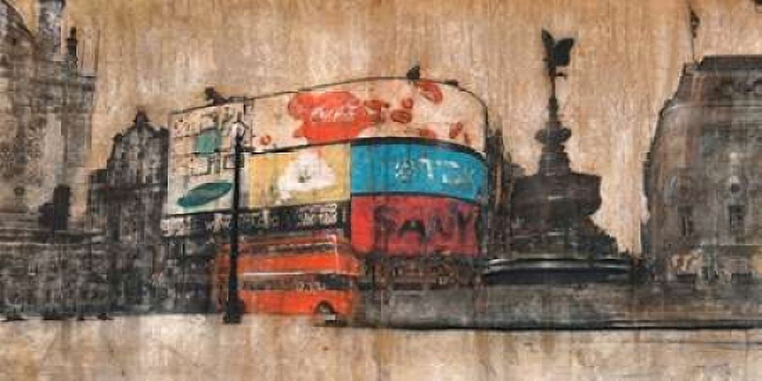 Piccadilly Circus 1 Canvas Art - Dario Moschetta (10 x 20)