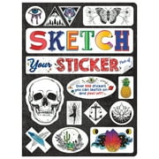 Piccadilly Sketch Your Sticker Journal for Ages 6 and Up, 7.3 x 9.7, Sticker Paper