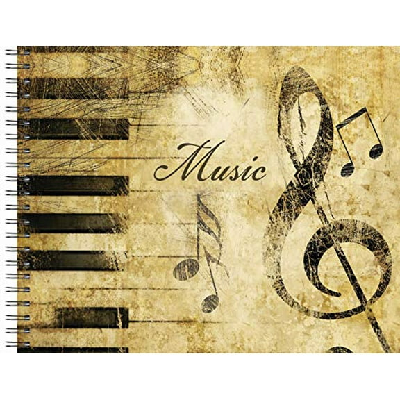 Pre-Owned Piccadilly Wire-O Music Journal - Grunge Paperback