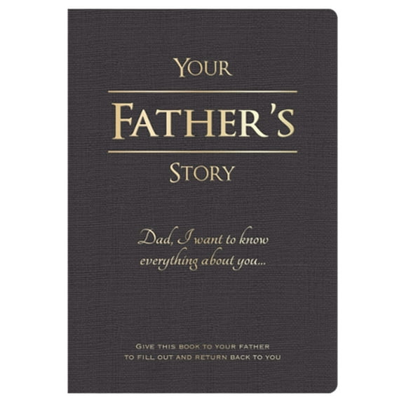 Piccadilly Your Father's Story Guided Journal, Black Cardstock, 204 Pages