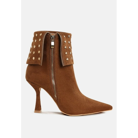 Piccini Stud Embellished Foldover Boots