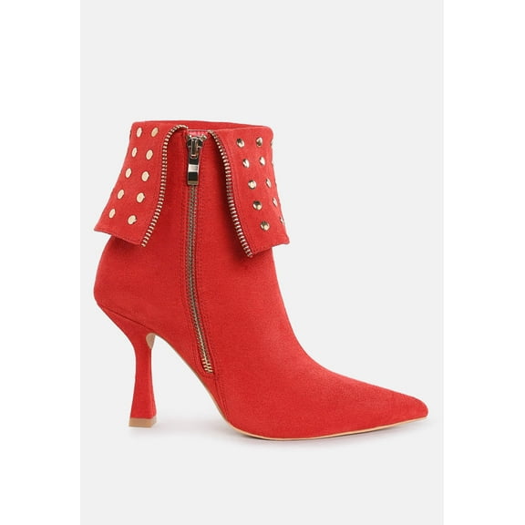 Piccini Stud Embellished Foldover Boots