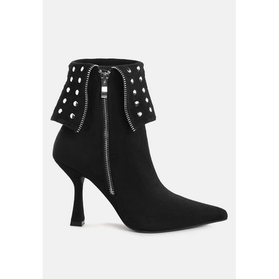Piccini Stud Embellished Foldover Boots