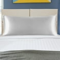 thumbnail image 1 of PiccoCasa 1 PC Satin Body Pillowcases Soft with Zipper Silver 20"x54", 1 of 7
