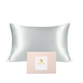 thumbnail image 1 of PiccoCasa 1 Pack 19mm Silk Pillowcase for Hair and Skin with Zipper King Silver, 1 of 8