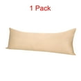 thumbnail image 1 of PiccoCasa 1 Pack Silky Satin Body Pillow Cases Zipper Closure, King Champagne, 1 of 7