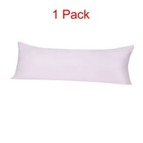 PiccoCasa 1 Pack Silky Satin Body Pillow Cases Zipper Closure, Queen Lavender Gray