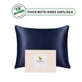 thumbnail image 1 of PiccoCasa 1 Pc 19 Momme Silk Pillowcase for Hair and Skin, Standard Navy, 1 of 8