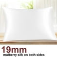 thumbnail image 1 of PiccoCasa 1 Pc 19 Momme Silk Pillowcase with Hidden Zipper King Snow White, 1 of 8