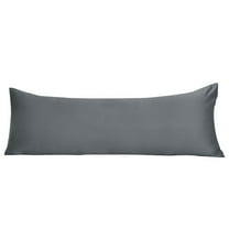 PiccoCasa 1 Pc Satin Body Pillow Cover Cases Silky Long Pillowcases for Women Queen Silver