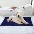 thumbnail image 1 of PiccoCasa 1 Pcs Home Warm Soft Microplush Fleece Solid Throw Blanket Navy Blue 27" x 40", 1 of 7