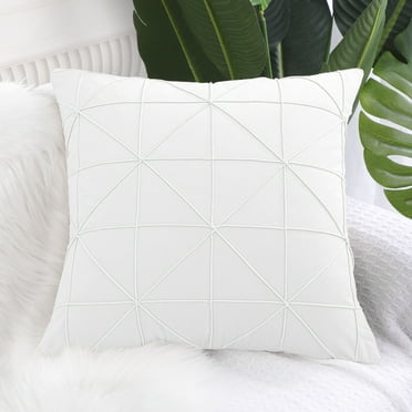 PiccoCasa 1 Pcs Velvet Throw Pillow Cover Cushion Cases White 16"x16"