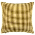 thumbnail image 1 of PiccoCasa 1 Piece Velvet Corn Striped Cushion Cover, 18" x 18", Yellow, 1 of 8