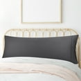 thumbnail image 1 of PiccoCasa 100% Cotton Body Pillowcase 20"x 55" 1PCS with Zipper Closure Dark Gray, 1 of 7