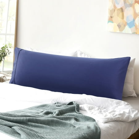 PiccoCasa 100% Cotton Body Pillowcase Envelope Closure 20"x 55" 1PCS Navy Blue